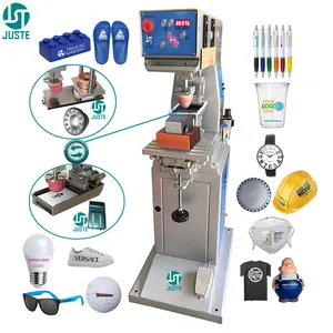 Zylinder kissen druckmaschine 1Color Shuttle Electric Pad Drucker für Stahl Abendessen Metallic Kunststoff platte Melamin 100*100 Festo