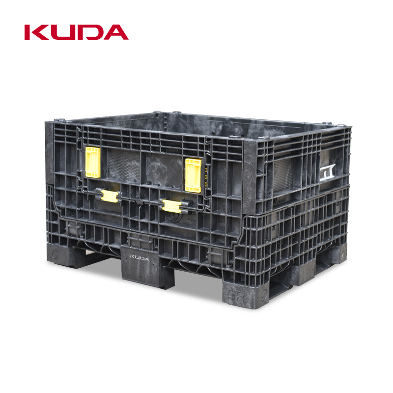 Пластиковый поддон KUDA 9875B-ZDKBX Складная складская коробка 980x750x575 мм