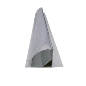 Available 90-degree angle LED aluminum tile edging profile for display with PC Clear Diffuser