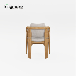 Muebles de Comedor de Lujo para Patio Exterior de Teca, Sillones de Madera con Cojines de Secado Rápido, Silla de Comedor para Jardín de <span class=keywords><strong>Hotel</strong></span> o Resort - Product Image 6