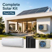 Unité de refroidissement solaire 48V DC R-410A, système split, moteur-pompe, télécommande, économie d'énergie, conception hybride, usage résidentiel