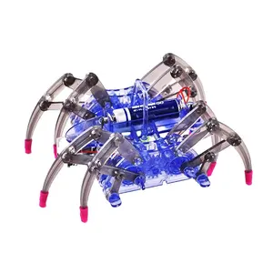 Spider Robot DIY Công Nghệ Sản Xuất Nhỏ Sáng Chế Điện Crawling Khoa Học Đồ Chơi Lắp Ráp Quà Tặng Vật Liệu