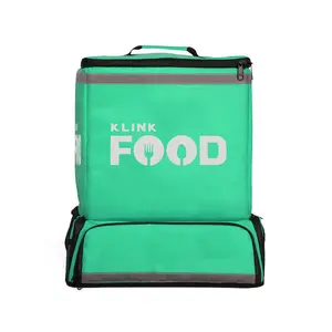 बड़े क्षमता कस्टम Foldable थर्मल भोजन वितरण बैग निविड़ अंधकार अछूता कूलर पिज्जा डिलीवरी बाइक मोटरसाइकिल बैग