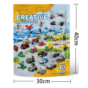 어린이를위한 크리 에이 티브 30 피스 ABS 플라스틱 항공기 소방 군사 공학 모델 DIY 퍼즐 교육용 빌딩 블록 트럭 - Product Image 3