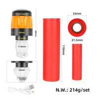 Ensemble de clignotants LED universels pour extrémité de guidon de scooter, lampe indicatrice latérale, 3 modes, étanche, feux d'avertissement pour guidon