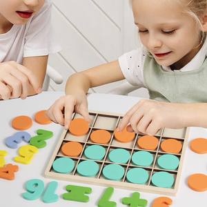 Ensemble de jouets éducatifs pour l'éducation précoce des enfants grille numérique <span class=keywords><strong>maternelle</strong></span> calcul mathématique aides pédagogiques Puzzle de correspondance des couleurs - Product Image 3