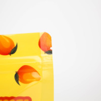 Custom Printing 100G Mango Kubus Candy Stand Up Zakje Fruit Snoep Verpakking Zak Met Raam & Ritssluiting