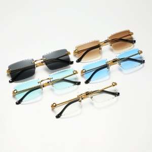 Gafas de Sol Personalizadas con Logotipo, Montura Cuadrada sin Marco, Lentes Degradadas con Protección UV400 para Hombre y Mujer - Product Image 4