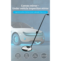 Professional Round Under Car Inspection Mirror (V3) - Heavy Duty Vehicle Security Search Tool with Handle