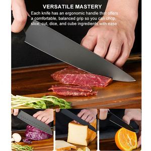 18pcs Professional Chef <b>Knife</b> Set Ultra Sharp Stainless Steel <b>Sharpener</b> Non-Stick Non-Slip Kitchen <b>Knives</b> for Home Restaurant - Product Image 4
