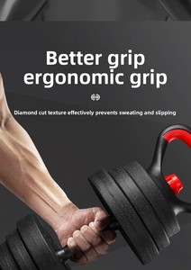 <span class=keywords><strong>Kit</strong></span> d'entraînement de force multifonctionnel pour la maison : Kettlebell et barre d'<span class=keywords><strong>haltères</strong></span> réglables de 50 <span class=keywords><strong>kg</strong></span> avec logo personnalisé - Product Image 5