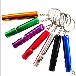 Sifflet en alliage d'aluminium multicolore, équipement de survie durable pour la sécurité en plein air - Product Image 1