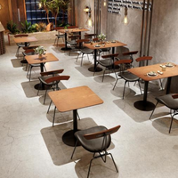 Nouveau design OEM ODM Restauration commerciale Cabine de café Cuisine Café Restaurant Mobilier Table à manger Ensemble de chaises