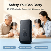 Mini Rastreador GPS Inalámbrico Recargable con Larga Duración de Batería, Botón SOS, Monitor de Voz, Localizador LBS en Tiempo Real para Niños y Ancianos
