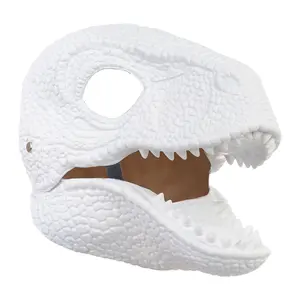 Máscara de Dinosaurio Raptor de Látex Natural para Niños, Cosplay de Halloween, Máscara de Dinosaurio con Mandíbula Móvil para Fiesta de Cumpleaños, Hecha de EVA - Product Image 1