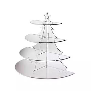 Soporte de exhibición de postres redondo transparente de acrílico estilo Art Deco para decoración del hogar, ligero y de fácil montaje - Product Image 2