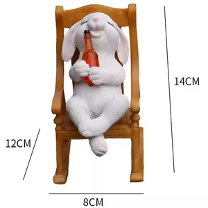 Nouveauté 2026 : Chaise à bascule miniature en résine créative (grenouille, lapin, hérisson) – Décoration <span class=keywords><strong>de</strong></span> <span class=keywords><strong>jardin</strong></span> durable, idéale comme cadeau – Vente en gros - Product Image 2