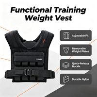 Ensemble de poids de fitness réglable Pro Heavy-Duty Gilet d'entraînement corporel Poids de fer amovibles Nylon d'entraînement fonctionnel en acier Nylon