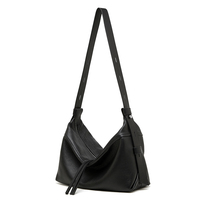 Sac à bandoulière en cuir pleine fleur sur mesure, grande capacité, style architectural minimaliste, décontracté, pour le travail, pour femme