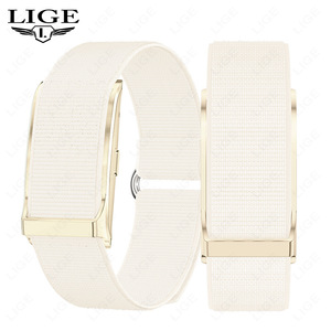 Bracelet de montre connectée tressé avec cadran carré, chargement magnétique, étanche, style neutre - Product Image 2