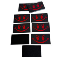 Étiquette de moral de patch de boucle de crochet réfléchissante personnalisée en gros