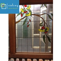 Panneaux de vitraux latéraux pour porte d'entrée - Éclairage extérieur étanche pour hôtel