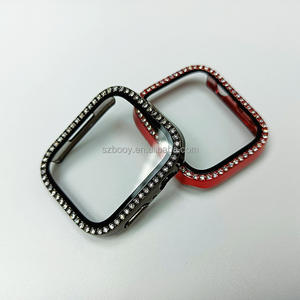 Pare-chocs PC Diamond Bling galvanoplastie avec étuis de protection en verre pour <span class=keywords><strong>Apple</strong></span> <span class=keywords><strong>Watch</strong></span> <span class=keywords><strong>45</strong></span> 44 42 41 40 38 <span class=keywords><strong>mm</strong></span> pour IWatch Series 4 5 6 <span class=keywords><strong>7</strong></span> - Product Image 4