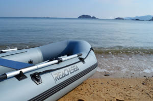 Tapis pneumatique Reachsea en PVC pour 4 personnes, 10,5 pieds, couleur gris moyen, <span class=keywords><strong>bateau</strong></span> pneumatique de sauvetage, idéal avec auvent pour la sécurité - Product Image 3