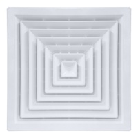 600*600 ABS plastique intégré quille panneau de plafond diffuseur carré alimentation en air et persienne de retour avec adaptateur carré à rond
