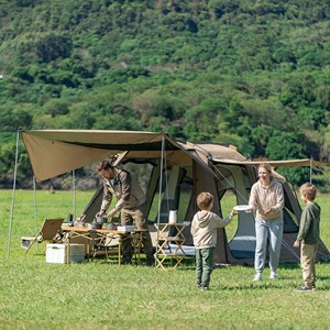 Tenda Tunnel da Campeggio Glamping di Lusso Pieghevole Impermeabile per Famiglie, Grande, Personalizzabile, per 8-10 Persone, 2 Stanze, Modello Beetle, per Giardino e Viaggi all'Aperto - Product Image 6