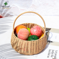 Handgemaakte wilgenbroodmanden, bamboe, ander plastic, fruitmanden, gevlochten rotan, rieten picknickmanden, cadeau-opbergmanden met handvat, bureaubladcontainers