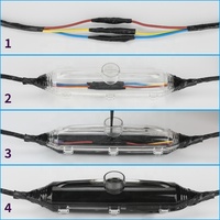 Kit de jonction de câbles basse tension blindé étanche IP67 de haute qualité JOHNN M11-M14 Boîte de jonction en matériau PC Multi-usages