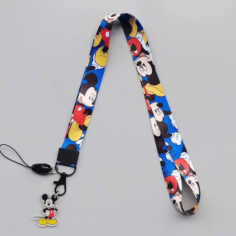 Lovely Cartoon Mouse Duck Phone Neck Accessories Lanyards Wholesale Anti-Lost Card Holder Pendant Portable Satin Lanyard Widget Image 5