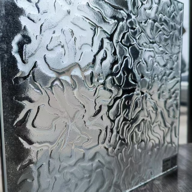 Scratch Resistant Hot Melt Art Glass Panel Natural Flow Texture Fused Tempered Glass for Home Villa Decoration