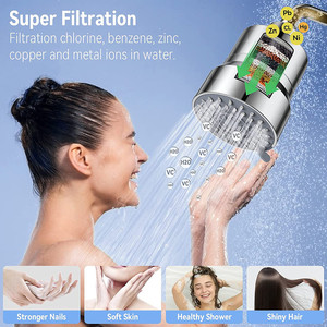 Commercio all'ingrosso 15 Stage Vitamin C Spa filtro per doccia soffione doccia con acqua dura cromato 3 modelli di spruzzo filtro per rubinetto a risparmio idrico - Product Image 5