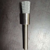 Brosse à poils abrasifs pour le débavurage, le polissage et le nettoyage, qualité industrielle/bricolage, manche en métal