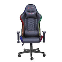 Chaise de jeu pour ordinateur PC en cuir, Silla Gamer, avec éclairage LED RGB, vente flash