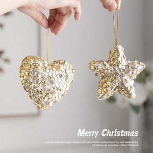 Ornements <span class=keywords><strong>de</strong></span> Noël en mousse à suspendre, petits pendentifs scintillants, décoration d'ambiance, accessoires <span class=keywords><strong>photo</strong></span> pour événements <span class=keywords><strong>et</strong></span> fêtes - Product Image 1
