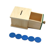 Caja de Permanencia de Objetos Montessori de Madera con Bandeja y Pelota, Juguetes Educativos para Niños Pequeños, Juguete de Permanencia para Jardín de Infancia