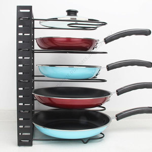 Wholesale Hot Sale 5 Layers Pan Holder <b>Heavy</b> <b>Duty</b> Metal Steel Organizer Rack Folding Pot Storage Shelf for Kitchen Cabinet - Product Image 5