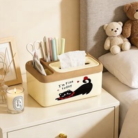 Boîte à mouchoirs et porte-serviettes pour table basse de salon, design haut de gamme, créatif, en plastique, moderne, minimaliste, multifonctionnel, pour télécommande de bureau