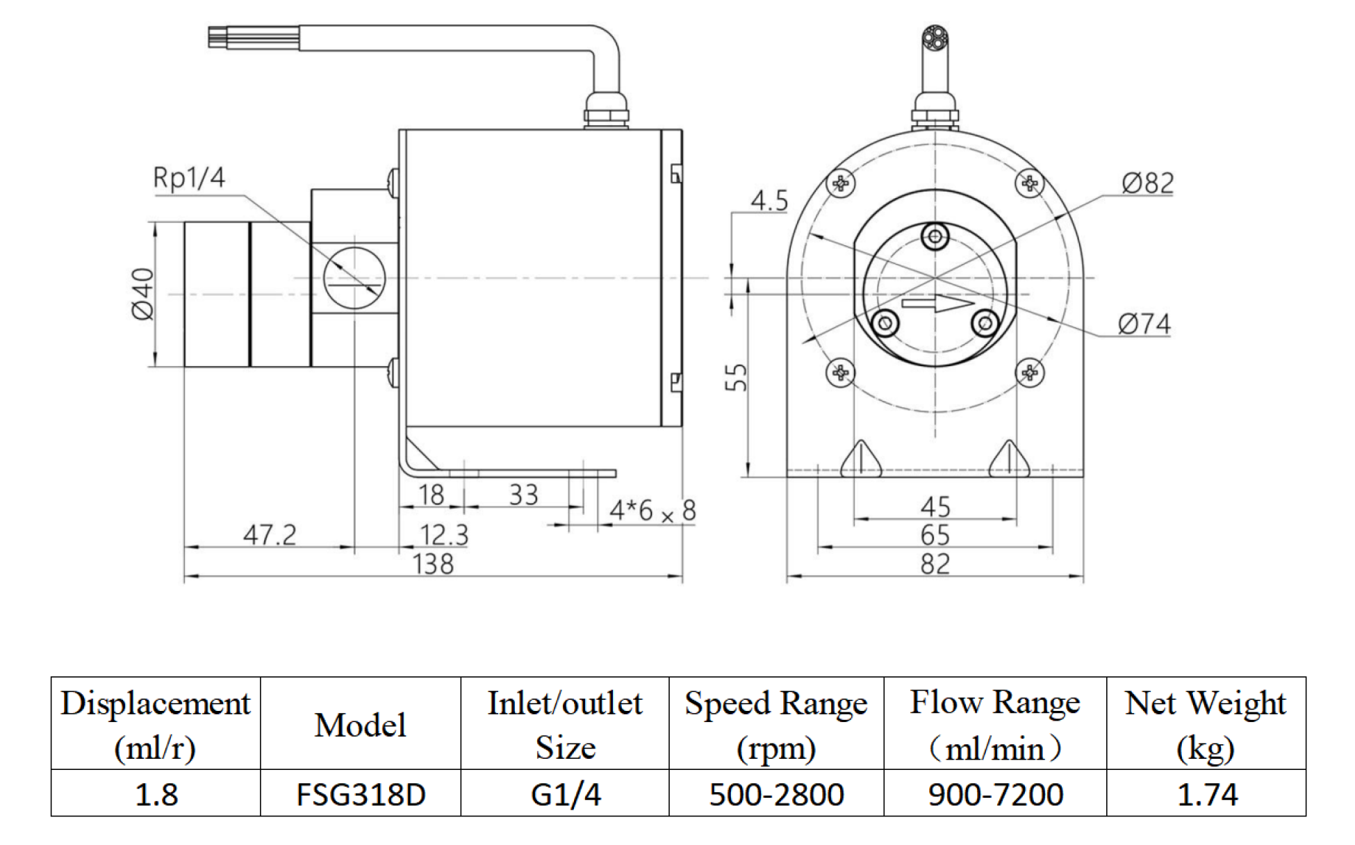 Fluidsmart FSG318D 5LPM 24V DC Stainless Steel High Pressure 7Bar Magnetic Micro Gear Pump OEM Compatible Water Pump · image 3
