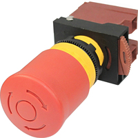 NPB22 Industrial 22mm plástico Metal electrónico LED impermeable botón de parada de emergencia 10A 240V 1NO1NC terminal de tornillo cabeza grande