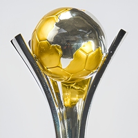 Trophée de football gravé sur mesure en stock, expédition rapide, récompense de championnat de football, logo et texte personnalisés, prix d'honneur pour les jeux sportifs