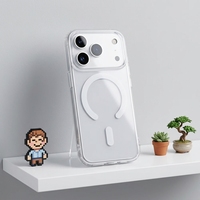 Coques de téléphone magnétiques antichoc en TPU+PC transparent anti-jaunissement pour chargement sans fil pour iPhone 17 ProMax – Accessoires pour téléphones