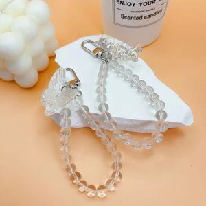 Clear Cartoon Animal Butterfly Bear Lanyard Cord String Strap Universal Mobile Charm Hook Cell Phone Charms Beads Wholesale