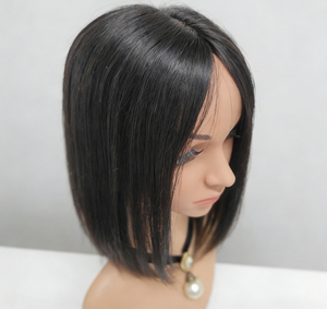 12 Inch Mid Straight <b>Human</b> <b>Hair</b> Clip On Toupee <b>Wig</b> Lightweight Breathable WIGTS Premium Design Natural Colors Style Free - Product Image 1