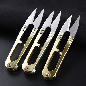 Stainless steel U-shaped thread trimmers, V-shaped home <b>sewing</b> shears, cross-stitch <b>scissors</b>, <b>sewing</b> tools, small thread - Product Image 1