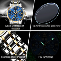 Montre mécanique automatique OEM 6633, marque haut de gamme, acier inoxydable, luxe, Reloj Hombres, calendrier, montre-bracelet pour homme