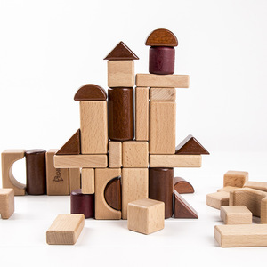 Faggio 46 blocchi di costruzione creativi giocattoli per l'illuminazione della prima educazione dei bambini regalo in scatola di legno - Product Image 3
